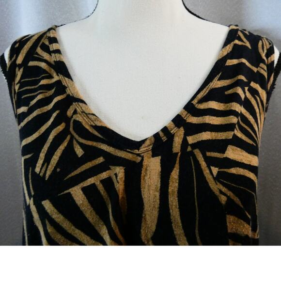 Nine West Soft Spun Women's Large Sleeveless Blouse Stretchy Artsy - Picture 2 of 5
